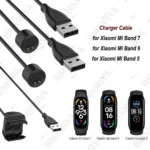 1PCS 3.3ft/1m USB Charger Cable for Xiaomi Mi Band 7 6 5 Smart Watch Charging Adapter Wire for Miband 5 6 Charge Cord Cradle