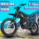 All-terrain Electric Bike Hydraulic Brake 2000W Peak Power 48V36.4AH Dual Battery Electric Bicycle 25*3.0 Inch Fat Tire E-bike