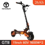 [6026] TEVERUN BLADE GT II Electric Scooter 11 Inch 1600W*2 Powerful Motor 60V 26Ah Smart BMS KKE Full Hydraulic Blade GT2