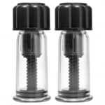 XR Brands Maxxx Powerful Twist Nipple Suckers - Black